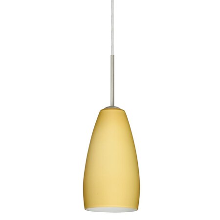 Besa Lighting Besa Chrissy Pendant Satin Nickel Vanilla Matte 1x9W LED 1BT-1509VM-LED-SN